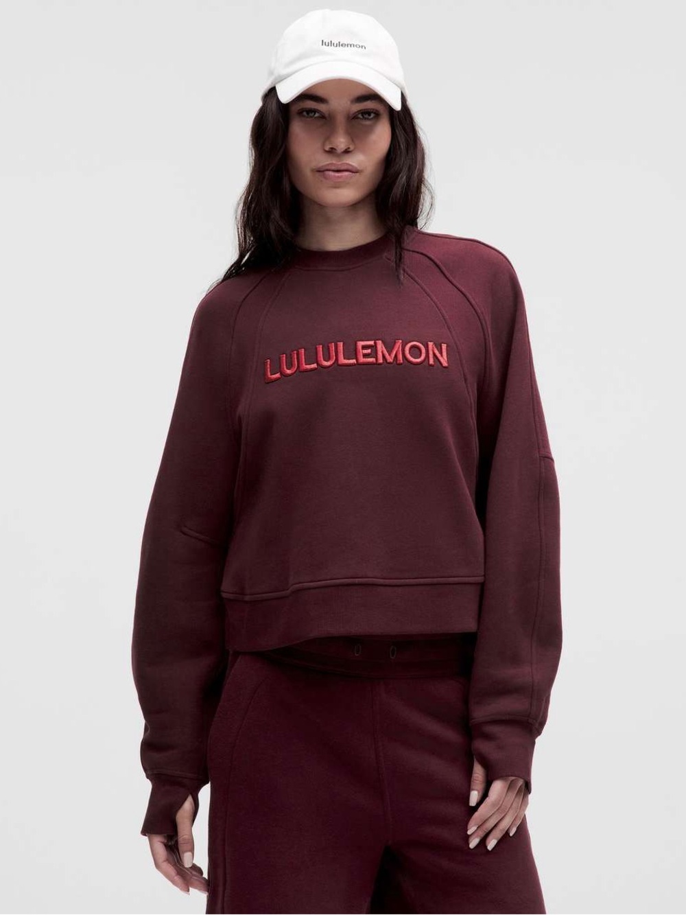 Lululemon Oversized Scuba Pullover *Wordmark in Garnet